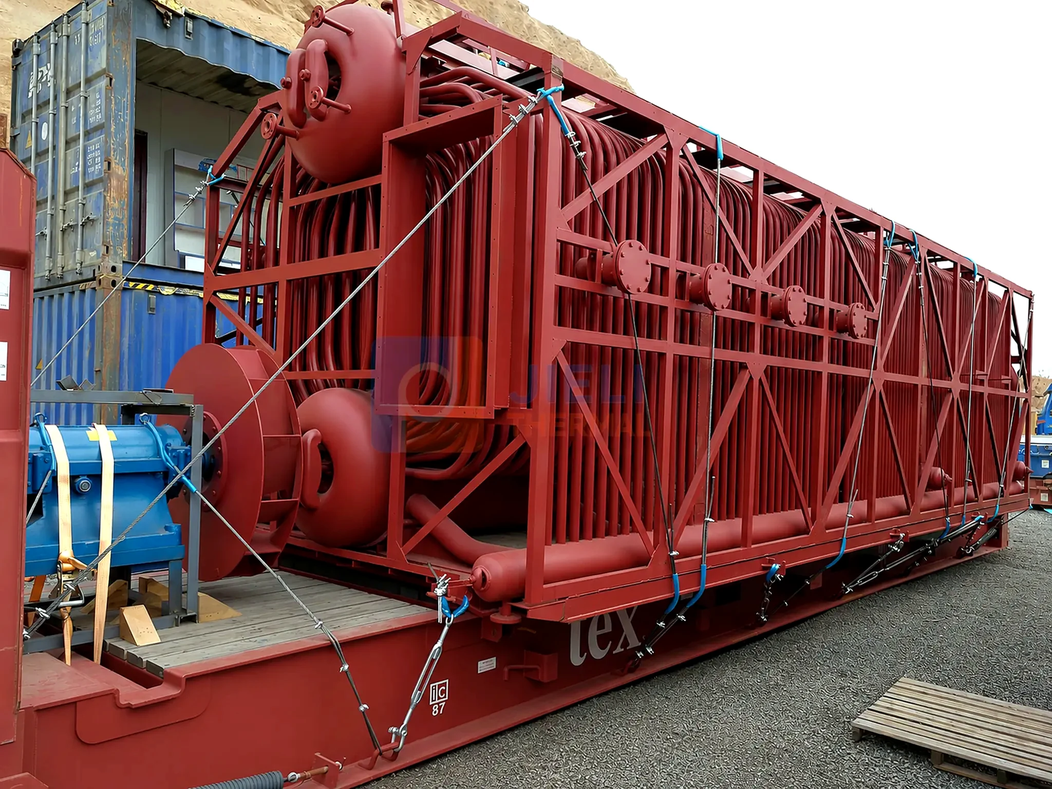 Factory-assembled water-tube module for a coal-fired steam boiler