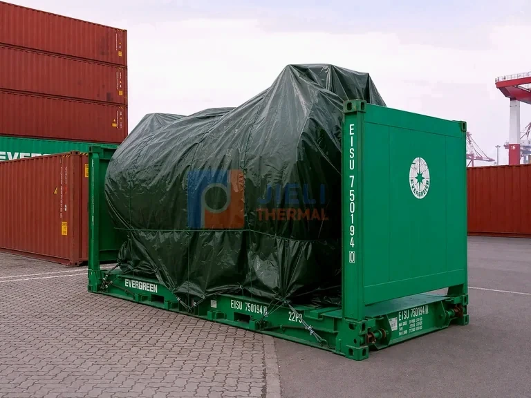 Gas-fired thermal oil heater prepared for installation