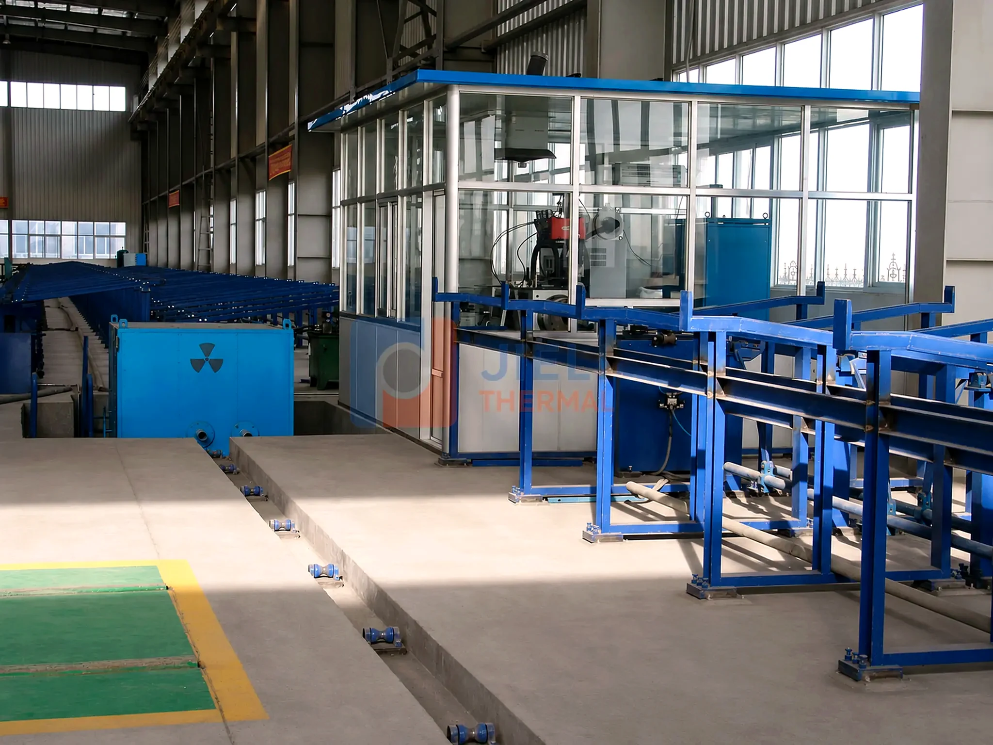 JIELI THERMAL boiler manufacturing — automated boiler-coil production line