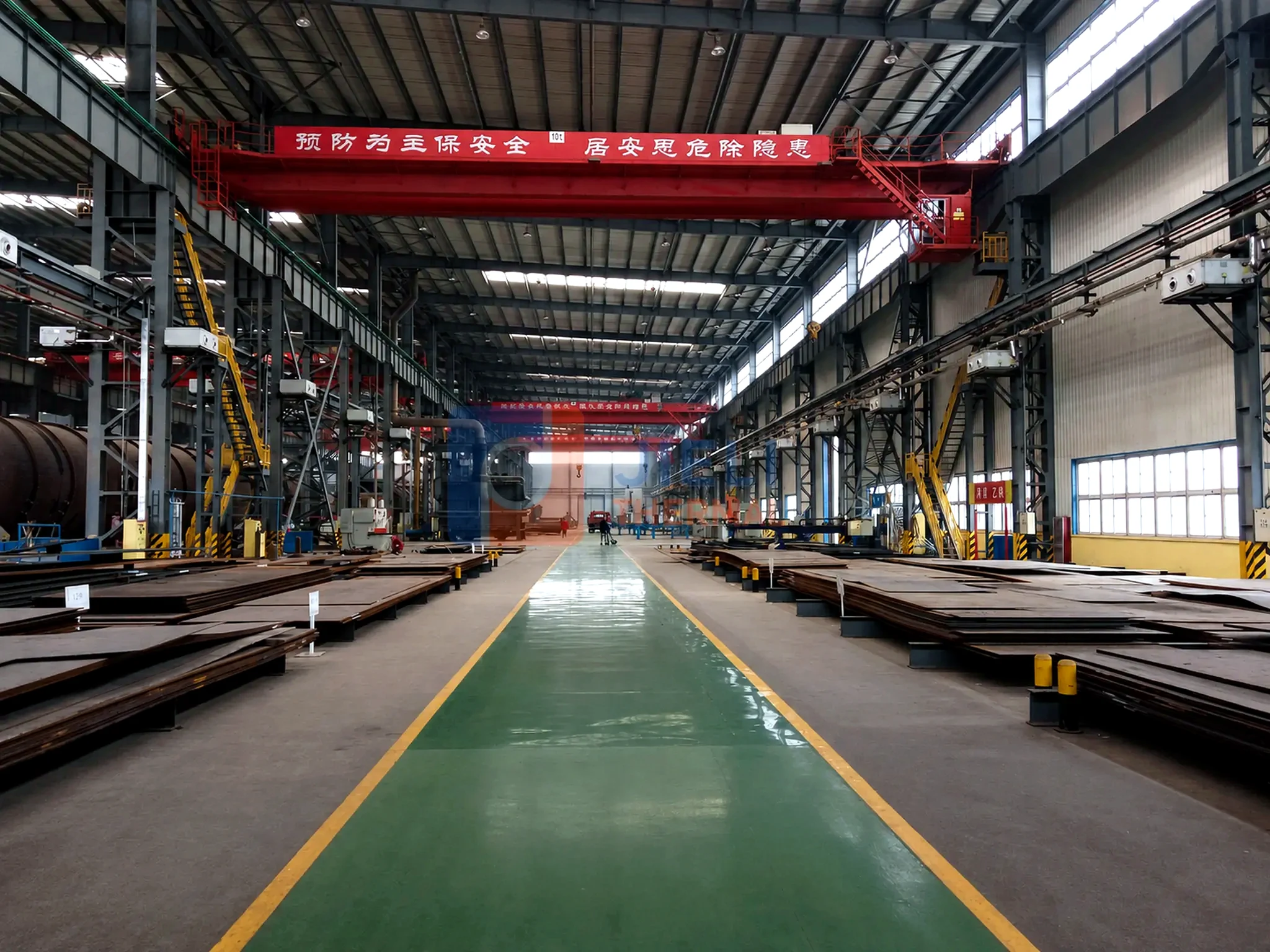 JIELI THERMAL boiler manufacturing — modern boiler production workshop in Linyi, China