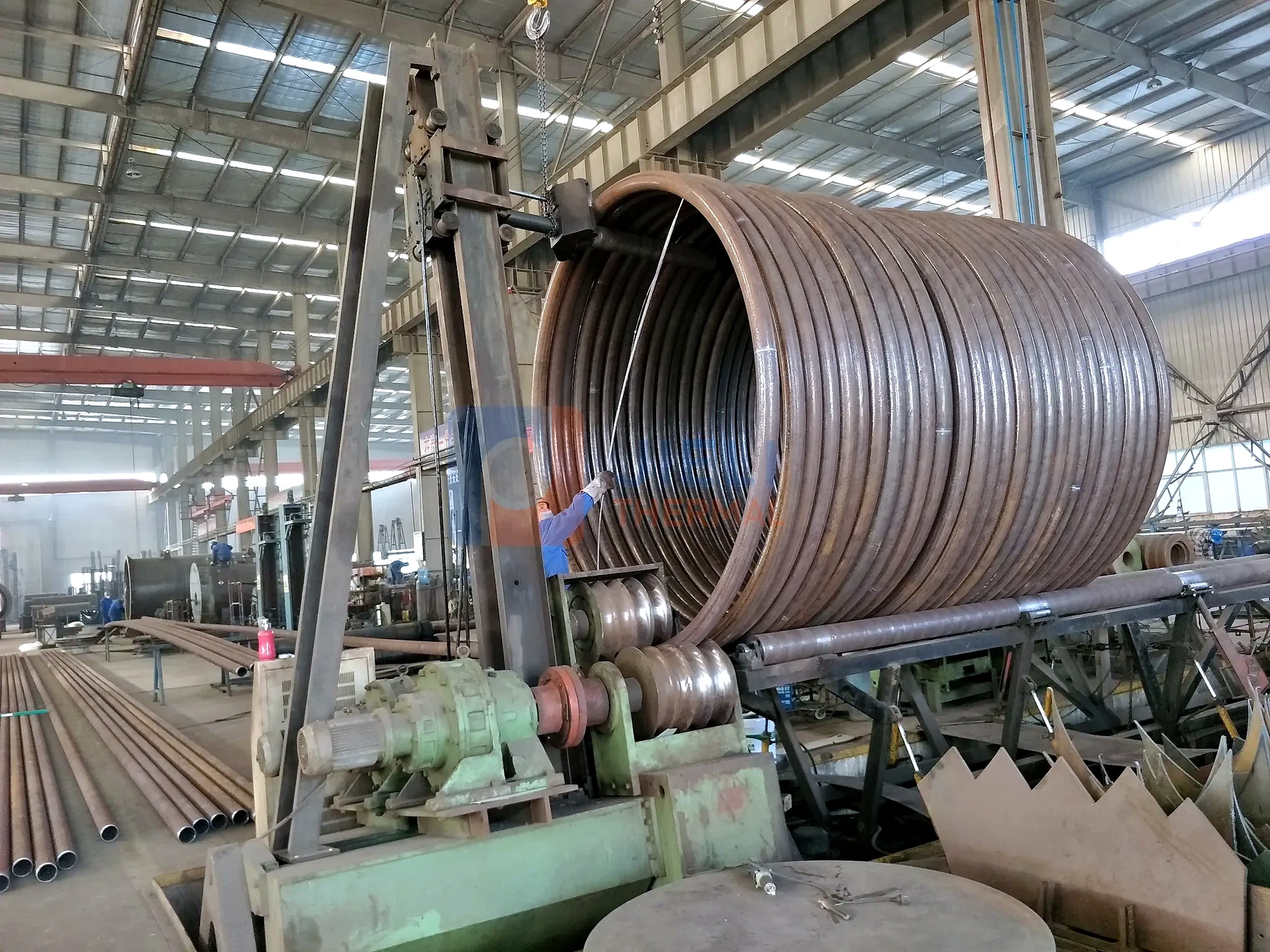 JIELI THERMAL boiler manufacturing — thermal-oil heater coil winding