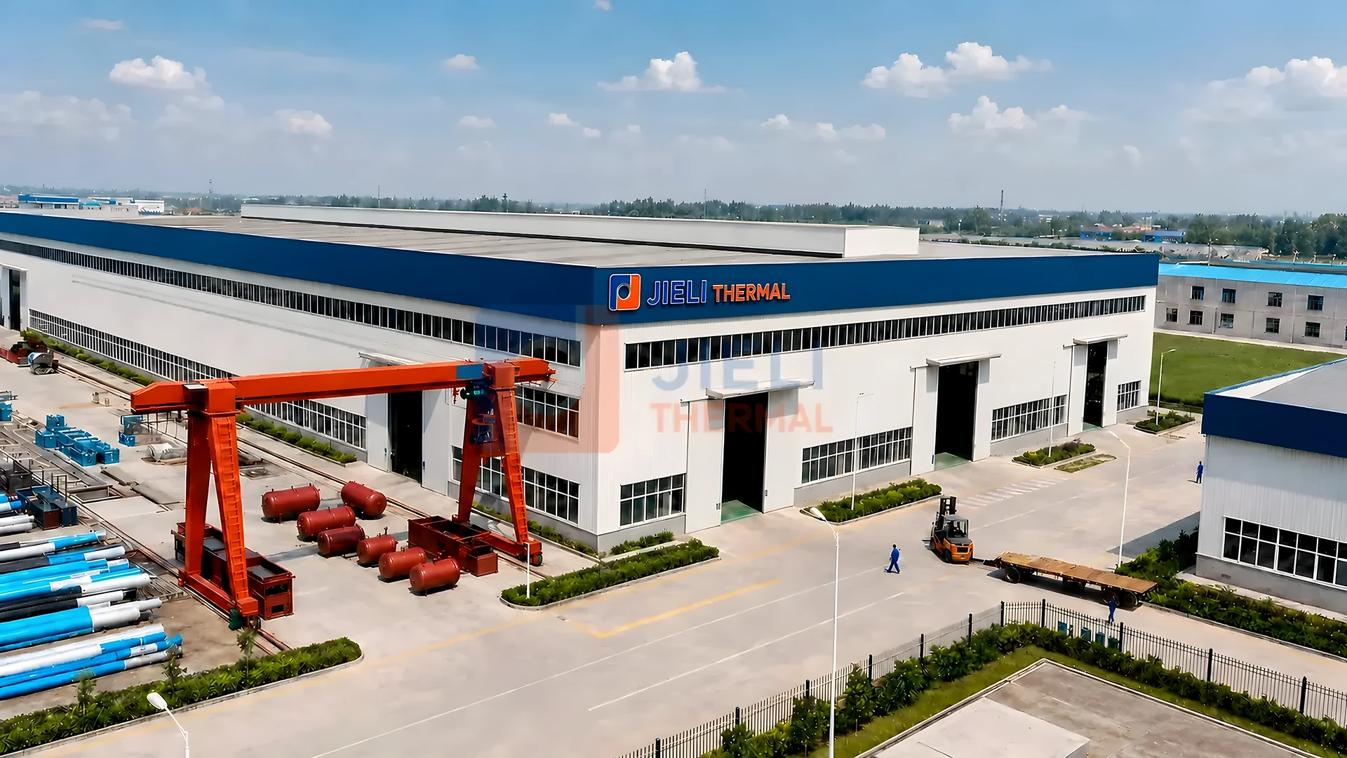Base de fabrication de chaudières JIELI THERMAL à Linyi, Chine