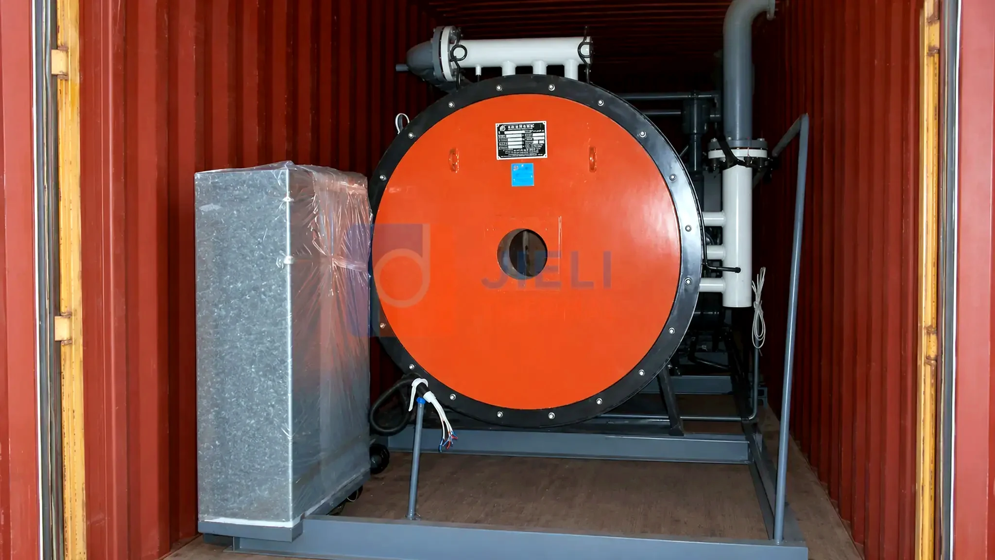 JIELI THERMAL industrial boiler system prepared for international delivery