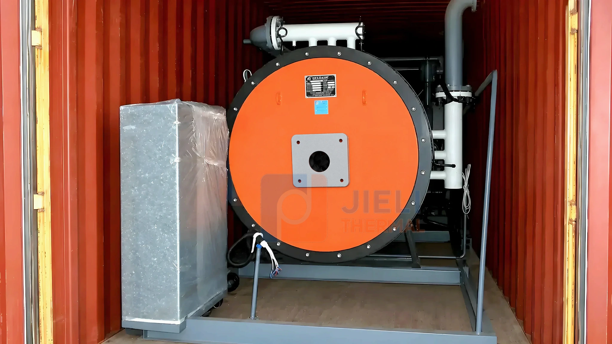 JIELI THERMAL industrial boiler system prepared for international delivery