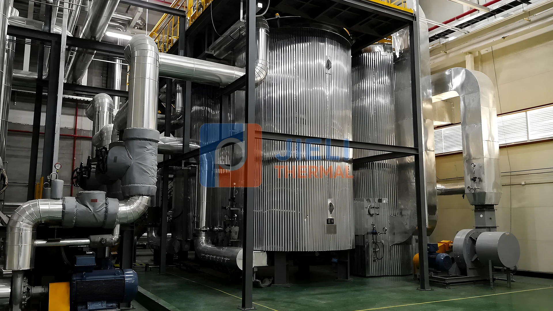 Chaudière à huile thermique au gaz de 5 000 000 kcal/h installée pour une usine de batteries d'énergie nouvelle en Corée du Sud