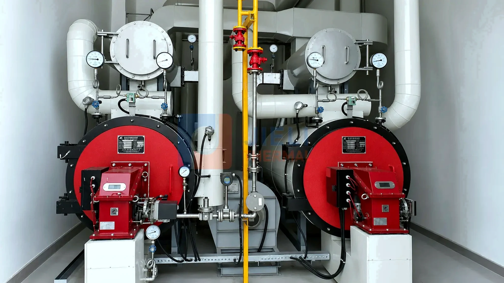 Pemisahan koil ganda pada thermal oil heater gas