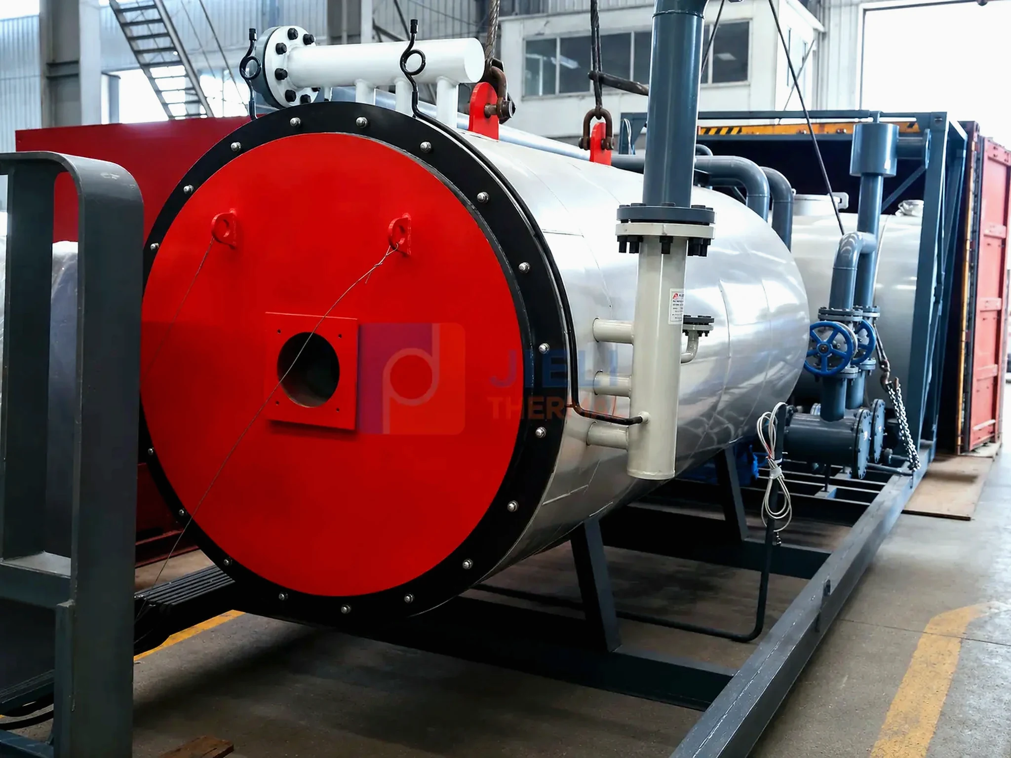 Gas-fired thermal oil heater installed for an asphalt and bitumen heating application
