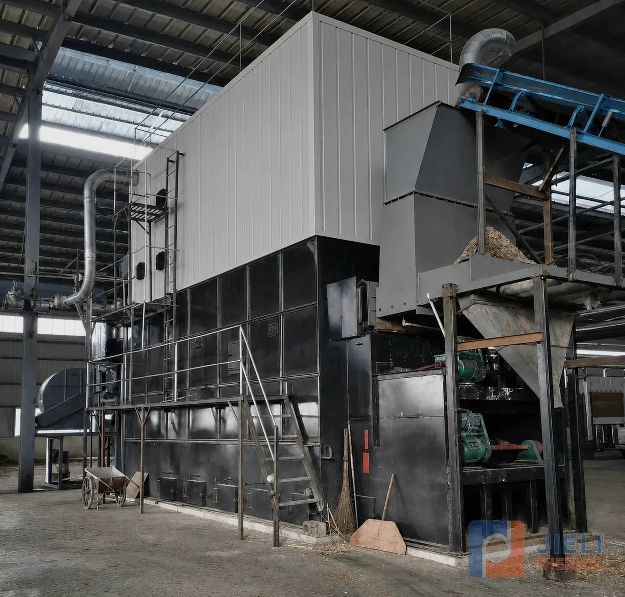 Argentina 6 million kcal biomass thermal oil heater with automatic fuel conveyor