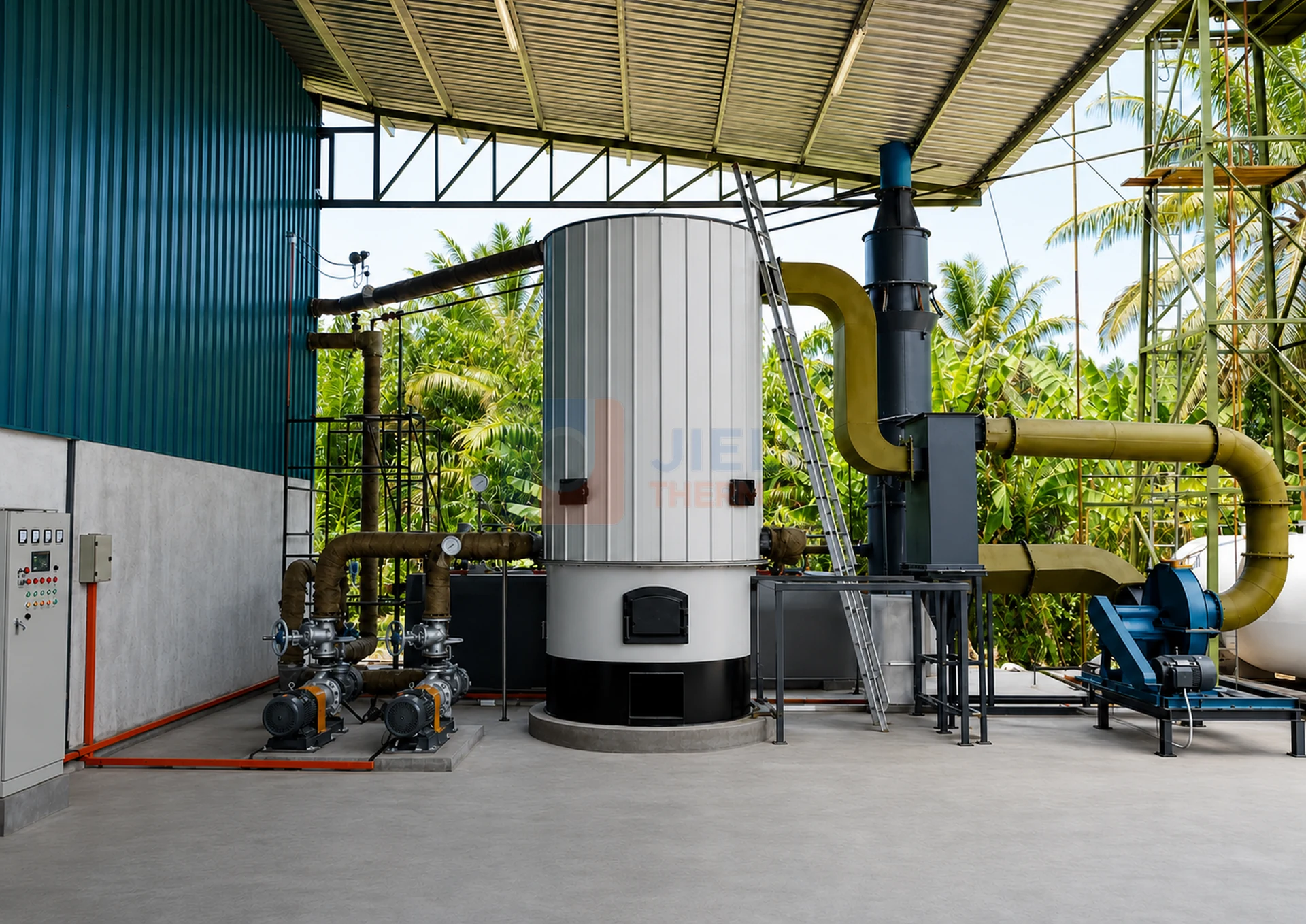 800000 kcal thermal oil heater installation in Malaysia