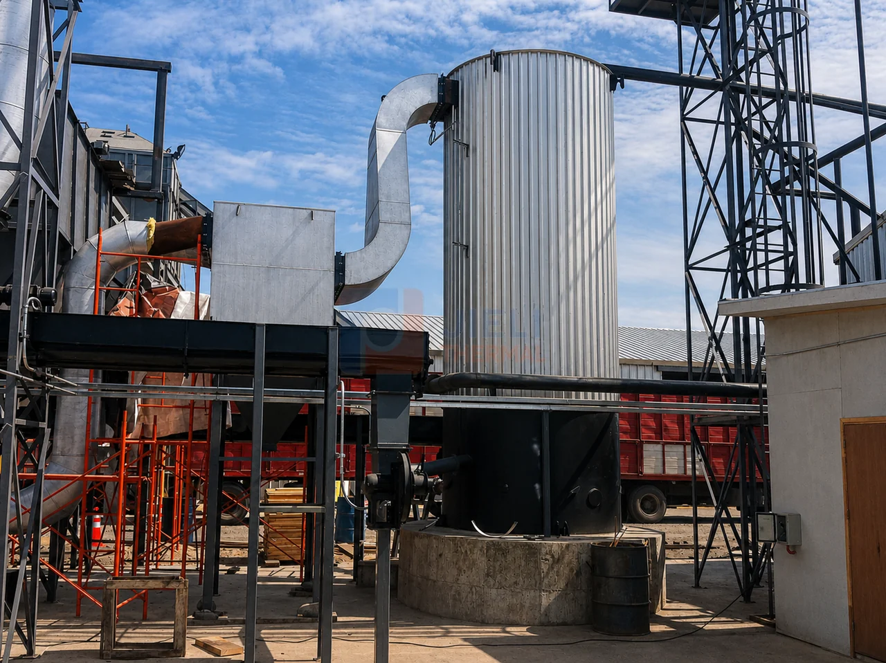 Installation sud-américaine de chauffage d'huile thermique de biomasse de 1,6 million de kcal