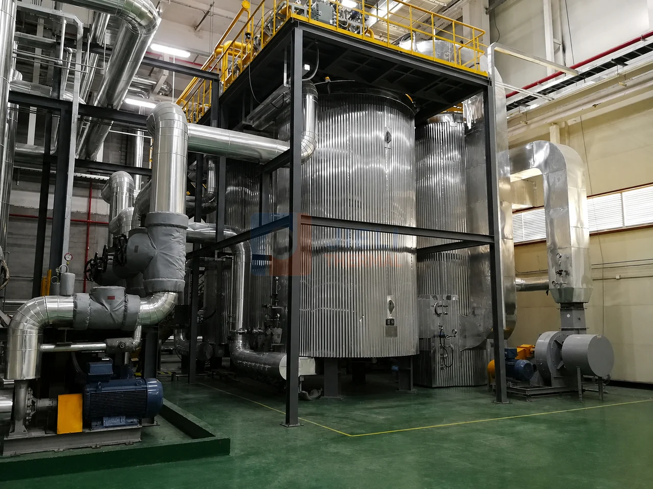 South Korea 5,000,000 kcal/h gas thermal oil heater installed for new-energy battery production